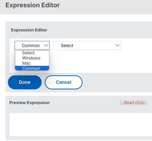 Select common