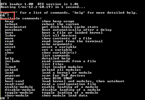 File system integrity OK prompt