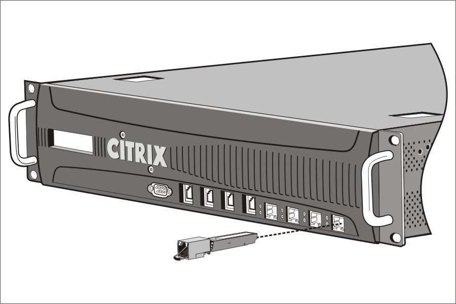 Inserting a copper SFP transceiver