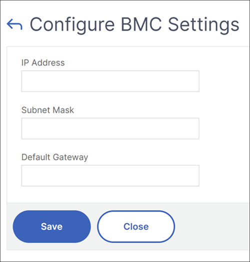 BMC設定の構成