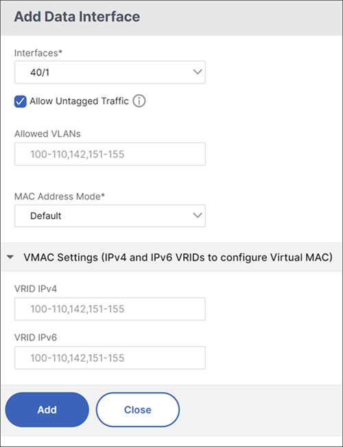 VMAC管理サービスを構成する