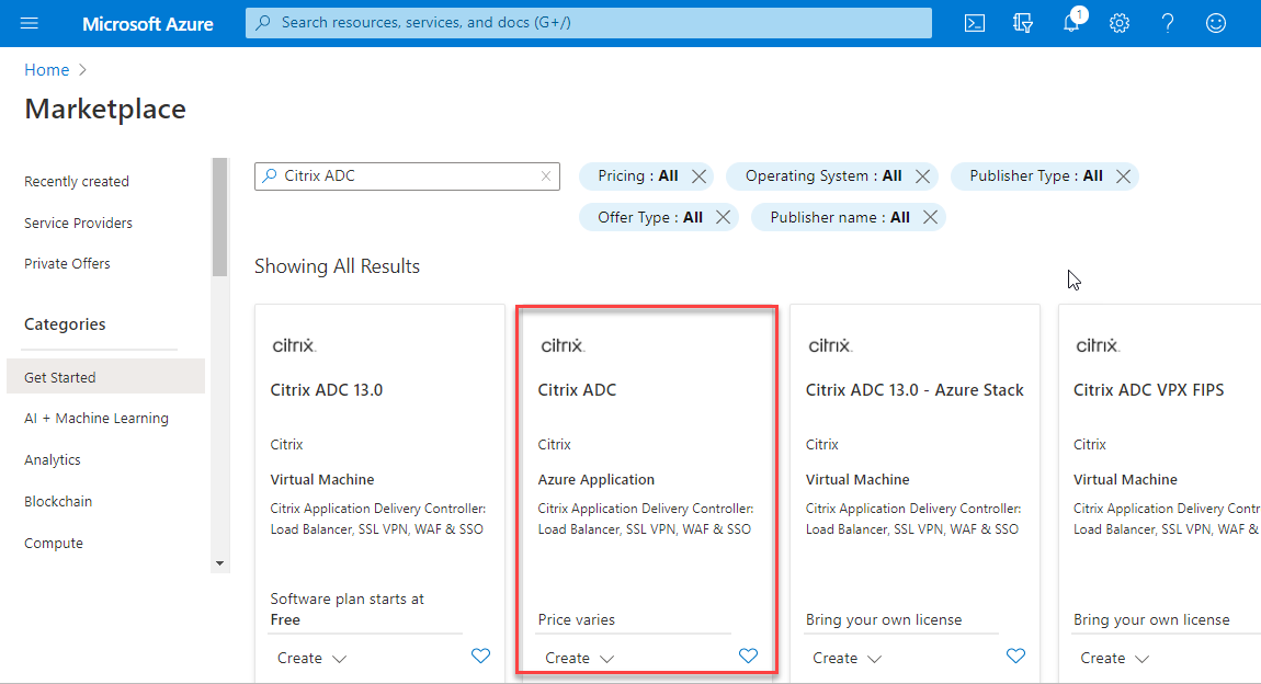 NetScaler を検索