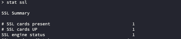Run the stat ssl command